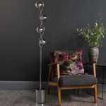 Lysandra 4lt Floor Lamp Polished Chrome & Smoked Glass - Image 4