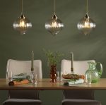 Mya 3lt Bar Pendant Antique Brass & Glass - Image 4