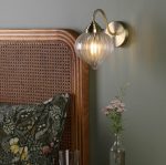 Mya Wall Light Antique Brass & Glass - Image 2