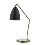 Olly Task Table Lamp Antique Brass Black