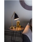 Olly Task Table Lamp Antique Brass Black - Image 5