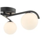 Orlena 3lt Flush Matt Black & Opal Glass - Image 2