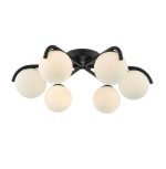 Orlena 6lt Flush Matt Black & Opal Glass
