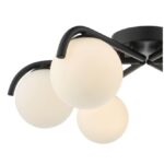 Orlena 6lt Flush Matt Black & Opal Glass - Image 2