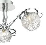 Rehan 3lt Semi Flush Decorative Glass Polished Chrome Frame - Image 3