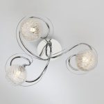 Rehan 3lt Semi Flush Decorative Glass Polished Chrome Frame - Image 5