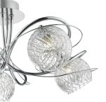 Rehan 5lt Semi Flush Decorative Glass Polished Chrome Frame - Image 3