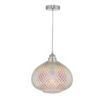 Roisin Pendant Glass & Polished Chrome