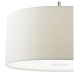Ronda 3lt Pendant White Faux Silk Shade 40cm - Image 2