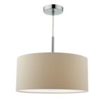 Ronda 3lt Pendant Ecru Faux Silk Shade 40cm