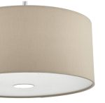 Ronda 3lt Pendant Ecru Faux Silk Shade 40cm - Image 3