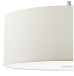 Ronda 3lt Pendant White Faux Silk Shade 60cm - Image 3