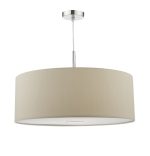 Ronda 3lt Pendant Ecru Faux Silk Shade 60cm