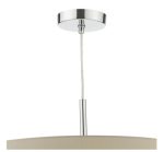 Ronda 3lt Pendant Ecru Faux Silk Shade 60cm - Image 3