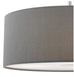 Ronda 3lt Pendant Grey Faux Silk Shade 60cm - Image 2
