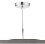 Ronda 3lt Pendant Grey Faux Silk Shade 60cm - Image 3