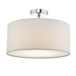 Ronda White Faux Silk Easy Fit Shade 40cm
