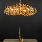 Silvius 12lt Oval Pendant Gold Leaf - Image 6