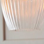 Ribbed Clear Glass & Bright Nickel Pendant - Image 5