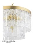 Laura Ashley Durnsford 4lt Pendant Matt Antique Brass & Glass - Image 2