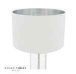 Laura Ashley Harrington Large Table Lamp Polished Nickel & Glass With Shade - Image 3