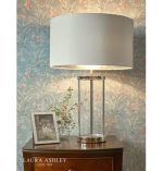 Laura Ashley Harrington Large Table Lamp Polished Nickel & Glass With Shade - Image 5