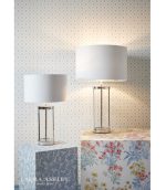 Laura Ashley Harrington Large Table Lamp Polished Nickel & Glass With Shade - Image 7