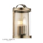 Laura Ashley Harrington Wall Light Antique Brass & Glass