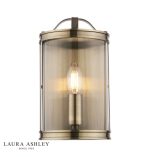 Laura Ashley Harrington Wall Light Antique Brass & Glass - Image 2