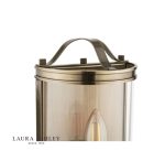 Laura Ashley Harrington Wall Light Antique Brass & Glass - Image 3