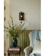 Laura Ashley Harrington Wall Light Matt Black & Glass - Image 5