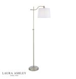 Laura Ashley Hemsley Floor Lamp Antique Brass & Ivory With Shade
