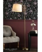 Laura Ashley Hemsley Floor Lamp Antique Brass & Ivory With Shade - Image 2