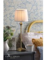 Laura Ashley Hemsley Table Lamp Antique Brass & Ivory With Shade - Image 2