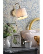 Laura Ashley Hemsley Wall Light Antique Brass & Ivory With Shade - Image 2