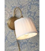 Laura Ashley Hemsley Wall Light Antique Brass & Ivory With Shade - Image 4