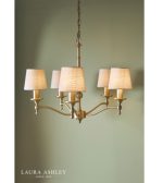 Laura Ashley Ludchurch 5lt Armed Pendant Matt Antique Brass (Fitting Only) - Image 5