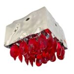 Magma Spotlight 1lt Hammered Metal & Crystal