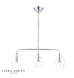 Laura Ashley Ockley 3lt Bar Pendant Polished Chrome & Glass