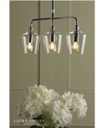 Laura Ashley Ockley 3lt Bar Pendant Polished Chrome & Glass - Image 2