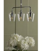 Laura Ashley Ockley 3lt Bar Pendant Polished Chrome & Glass - Image 3