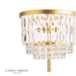 Laura Ashley Rhosill 3lt Floor Lamp Crystal & Matt Antique Brass - Image 2
