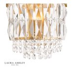 Laura Ashley Rhosill Wall Light Crystal & Matt Antique Brass - Image 2