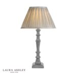 Laura Ashley Tate Table Lamp Distressed Grey & Polished Chrome (Base Only)