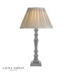Laura Ashley Tate Table Lamp Distressed Grey & Polished Chrome (Base Only)