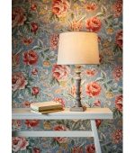 Laura Ashley Tate Table Lamp Distressed Grey & Polished Chrome (Base Only) - Image 4