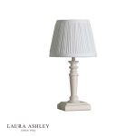 Laura Ashley Tate Table Lamp Distressed Wood With Shade (Twin Pack) - Image 2