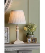 Laura Ashley Tate Table Lamp Distressed Wood With Shade (Twin Pack) - Image 5