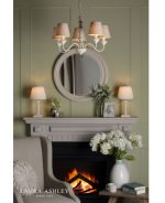 Laura Ashley Tate Table Lamp Distressed Wood With Shade (Twin Pack) - Image 4