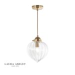 Laura Ashley Whitham Pendant Antique Brass & Glass